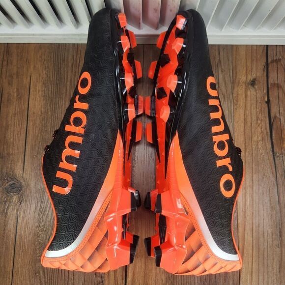 Umbro Men's Sz 13 Club 3.0 FG/MG Soccer Cleats Black Orange Athletic Field Boots - Picture 5 of 10